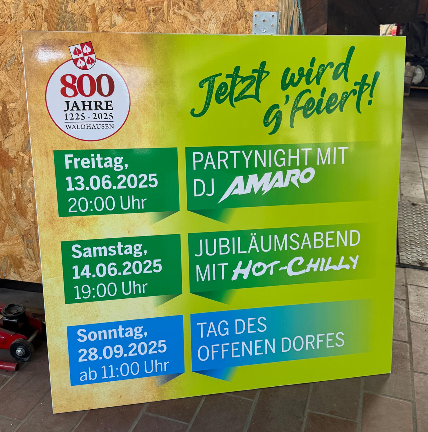 800 Jahre Waldhausen-Banner